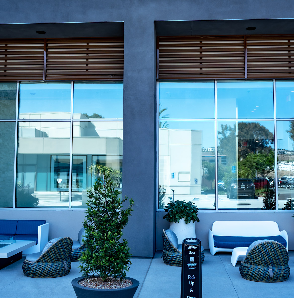 Large commercial window wall